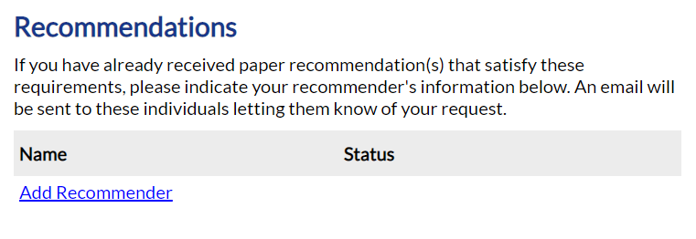 Step 5: Submit Recommendation Letters 