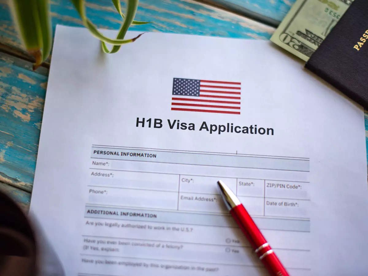 An image of the H1B Visa Application form, highlighting the section for personal details.
